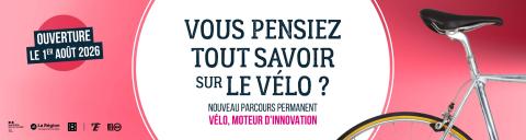 Bannière de présentation du parcours "Vélo, moteur d'innovation"